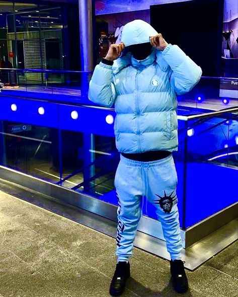 Pin on m Uk Gangster, Drip Azul, Drill Outfit Men, Roadman Style, Drill Outfit, Nike Tech Tracksuit, Uk Drip, Drip Fits, Blue Tracksuit