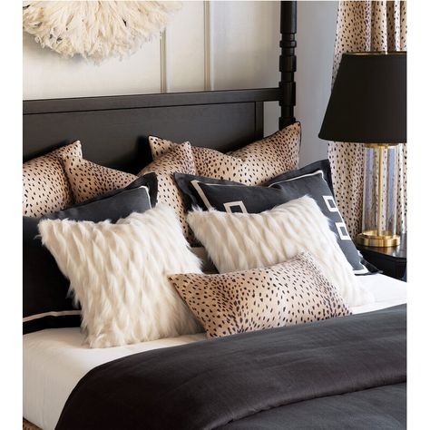 Animal Print Room, Animal Print Rooms, Boho Florals, Linen Comforter, Contemporary Duvet Covers, Bedroom Minimalist, Black Duvet Cover, Decorative Lumbar Pillows, Eastern Accents