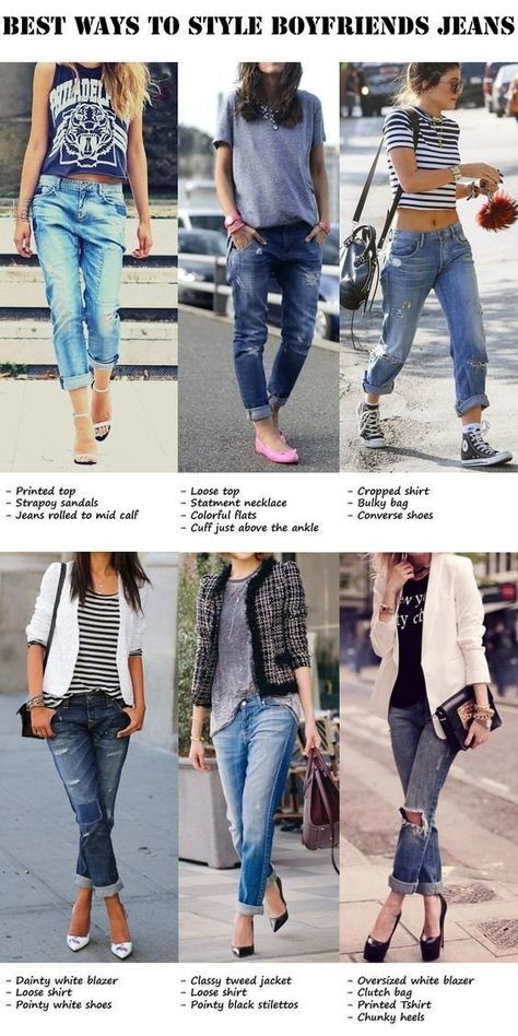 How To Wear Boyfriend Jeans, Fashion Boyfriend, Vestiti In Jeans, Boyfriend Jeans Outfit, Boyfriend Jeans Style, Looks Jeans, Bohol, Outfit Jeans, Mode Casual