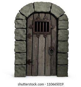 3d Illustration Castle Door Stock Illustration 110665019 | Shutterstock Paper Terrain, Kingdom Vbs, Paper Castle, Model Castle, Medieval Door, Castle Party, Castle Rooms, Castle Doors, Kids Castle