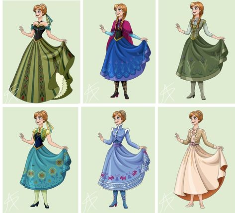 Anna Frozen Outfit, Frozen Illustration, Elsa Dresses, Anna Coronation Dress, Princess Drawing, Frozen Necklace, Anna Cosplay, Frozen Costumes, Princess Power