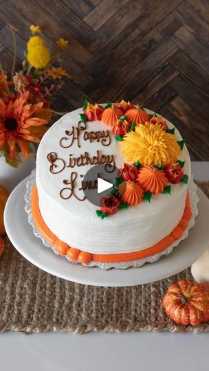 2.4K views · 618 reactions | It’s Fall y’all! 🍂

Our Fall Flowers cake design makes a beautiful birthday cake for those who celebrate Autumn birthdays! 🎉 

Order online at the link in our bio! 🔗

All orders require 72 hours in advance. 

-

#cakedecorating #cakedesign #cakeart #cakeinspiration #fall #autumn #pittsburghbakery #bethelbakery #dessertoftheday #cakeoftheday #cakeofinstagram #frenchbuttercream #bakerylife #bakinglifesweeter | Bethel Bakery | Earth, Wind & Fire · September November Birthday Cake Ideas, Decorated Cakes Ideas, Fall Decorated Cakes, Autumn Cake Decorating, Thanksgiving Birthday Cake, Fall Cake Decorating Ideas, Flowers Cake Design, Fall Cake Designs, Thanksgiving Cake Ideas