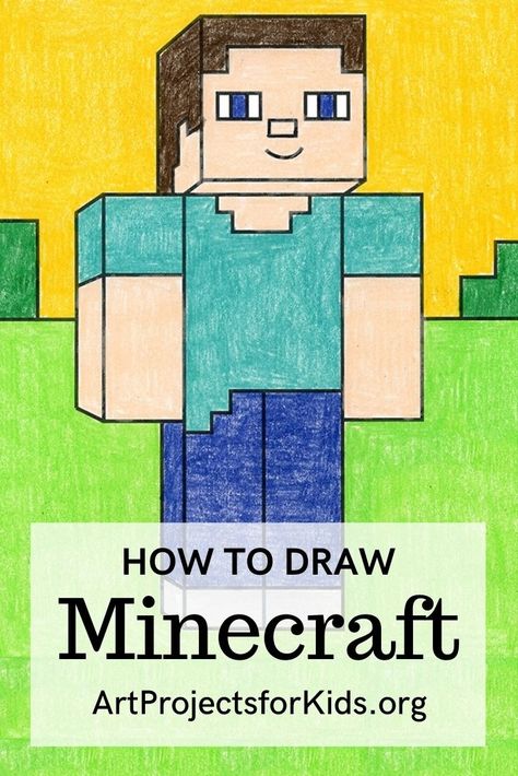 Learn how to draw a Minecraft character with an easy step-by-step PDF tutorial. #howtodraw #tutorial #drawing #drawingtutorial #arttutorial #artprojectsforkids #howtodrawforkids #minecraft #minecraftdrawing How To Draw Minecraft Step By Step, Minecraft Character Design, Minecraft Drawing Ideas, Draw Minecraft, Minecraft Character, Diwali Drawing, Monster Truck Coloring Pages, Beginner Piano, Box Cars