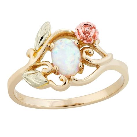 "My wife loves the ring and it’s also not bad priced" - James B. Black Hills Gold Wedding Rings, Gold Opal Ring, Jewelry Wishlist, Black Hills Gold Jewelry, 10k Gold Ring, Opal Ring Gold, Black Hills Gold, Victorian House, Gold Leaves