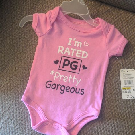 This Pink Onesie Includes A Sassy Saying For Maybe Chuckles To Come. Easy Snaps For Quick Diaper Changes. New With Tags. Sublimation Onesie Ideas, Cute Onsies, Baby Onsies Ideas, Lil Nugget, Half Birthday Baby, Pregnancy Costumes, Custom Baby Onesies, Cricut Baby, Pink Onesie