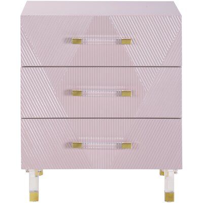 Target Nightstand, Nightstand Color, Contemporary Side Table, Contemporary Side Tables, Wood Accent Table, 3 Drawer Nightstand, Sanctuary Bedroom, Acrylic Legs, Woman Bedroom