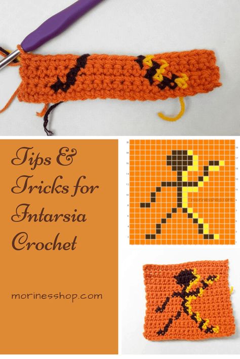 Crochet Intarsia, Crochet Tutorial For Beginners, Intarsia Crochet, Crochet Tips And Tricks, Crochet Mosaic, Crochet Graphs, Tapestry Crochet Patterns, Wash Cloths, Yarn Tail