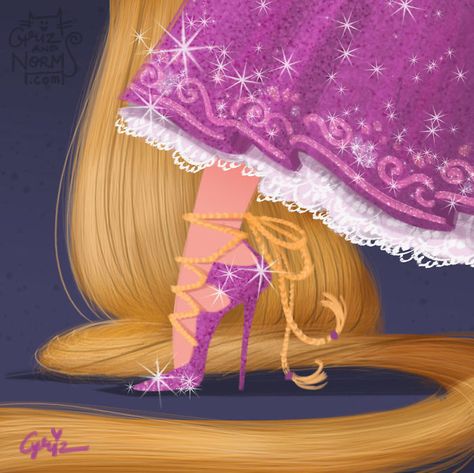 Rapunzel - Jimmy Choo Disney Princess Shoes, Rapunzel Disney, Princess Clothes, Cartoon Fanart, Rapunzel Tangled, Princess Rapunzel, Disney Rapunzel, Disney Artwork, Disney Princes