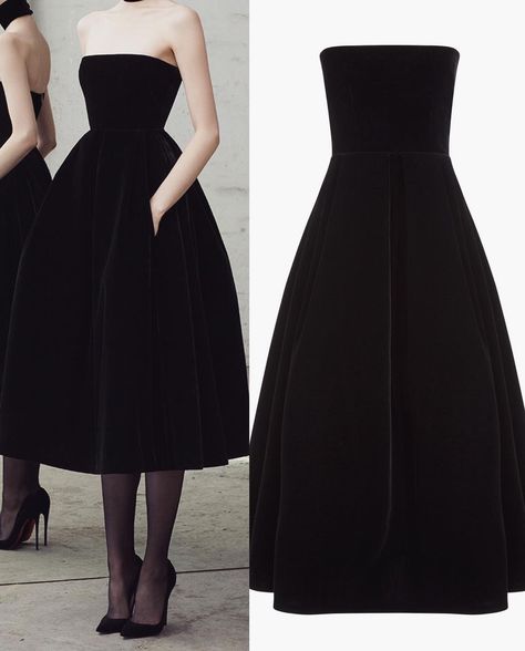 Diy Strapless Dress, Concert Dress, Classical Dress, Angel Fashion, Concert Dresses, Black Dresses Classy, 90s Runway Fashion, Everyday Fashion Outfits, Tea Length Wedding Dress