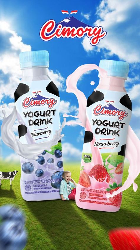 Yoghurt Drink Packaging, Cimory Yogurt Drink, Cimory Yogurt, Blueberry Drinks, Fresh Drink, Yogurt Drink, Drink Covers, Yogurt Drinks, Fresh Drinks