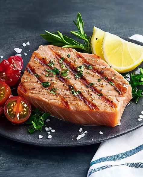 Marinated Tuna Steak, Marinated Tuna, Quick Dinner Options, Tuna Steak Recipes, Sausage Potato Soup, Pork Chops And Potatoes, Tuna Steak, Steak And Shrimp, Fresh Tuna