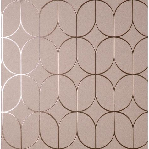 Mercer41 Deara Raye Rosco 33' L x 20.9" W Wallpaper Roll | Wayfair Blush Backdrop, Pink Geometric Wallpaper, Brewster Wallcovering, Paper Installation, Trellis Wallpaper, Wallpaper For Sale, Trellis Design, Contemporary Wallpaper, Gold Interior