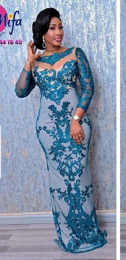 Bridal Pic, Nigerian Lace Dress, Nigerian Lace Styles Dress, African Wedding Attire, African Lace Styles, Long African Dresses, African Prom Dresses, Best African Dresses, Short African Dresses