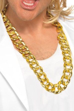 Smiffy's Big Chunky Necklace Chain (Gold): Smiffys: Amazon.co.uk: Toys & Games 1980s Fancy Dress, Chunky Gold Chain Necklace, Chunky Gold Necklaces, Thick Gold Chain, Hip Hop Chains, Gold Link Necklace, Chunky Gold Chain, Gold Money, Fake Jewelry