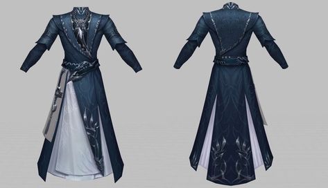 Fantasy Water Outfits Male, Asgardian Outfit Male, Blue Fantasy Outfit Male, Fantasy Mage Outfit, Fantasy Outfits Design Male, Male Fantasy Clothing Design, Male Fantasy Clothing, Mage Robes, Dress Design Drawing