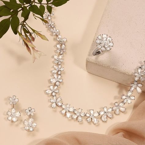 Purposeful asymmetry is used in #NIRAVMODI Jasmine jewels to mirror a jasmine flower.⠀ Nirav Modi Jewellery, Real Diamond Necklace, Jewellery Necklaces, High Jewellery, Jasmine Flower, Polki Jewellery, Jewellery Design, Luxury Brands, Indian Jewellery