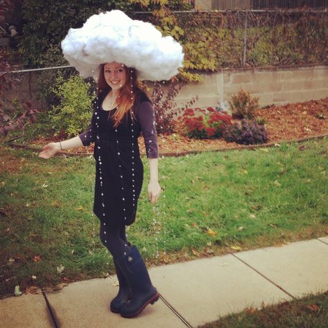 Rain cloud costume  - Idiom - Under the weather. :) Math Costume, Rain Cloud Costume, Rain Costume, Weather Costumes, Cloud Costume, Halloween Costume Inspiration, Pop Culture Moments, The Usual Suspects, Diy Halloween Costumes For Women