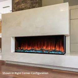 Main Image Built In Electric Fireplace, Modern Flames, Rgb Color Wheel, Painted Driftwood, Wall Mount Electric Fireplace, Ceramic Heater, Modern Fireplace, Fire Glass, Fireplace Design