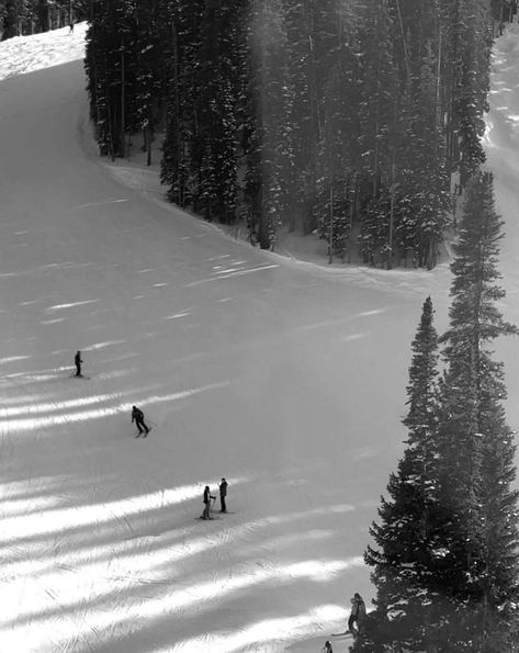 Winter Aesthetic Black And White, Aesthetic Ski Photos, Skiing Holiday Aesthetic, Snow Black And White, Ski Town Aesthetic, Skiing Alps Aesthetic, Ski Slope Aesthetic, Don Perignon, Winter Skiing