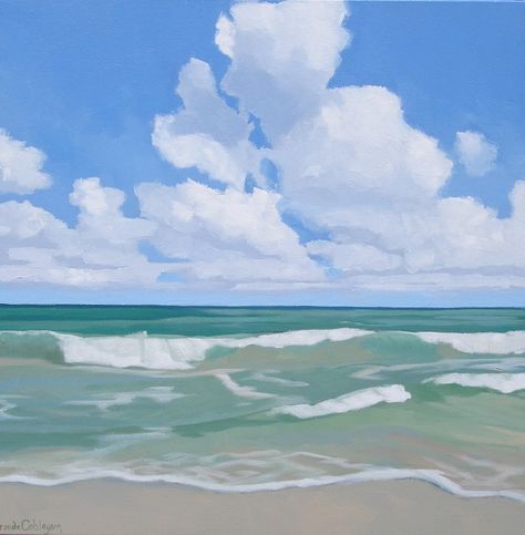 Hawaiian Art, Wave Painting, Art Painting Gallery, Sea Painting, Water Art, Ocean Painting, Beach Painting, Class Ideas, Water Painting