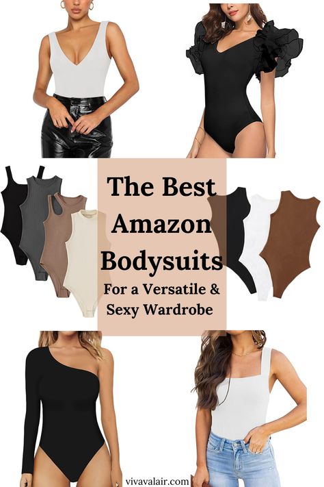 Professional Bodysuit Outfit, Best Body Suits On Amazon, Outfit With Bodysuit For Women, How To Dress Up A Bodysuit, Best Bodysuits Women, Body Suites Outfits, Styling A Bodysuit, Bodysuit Work Outfit, Body Suits And Jeans