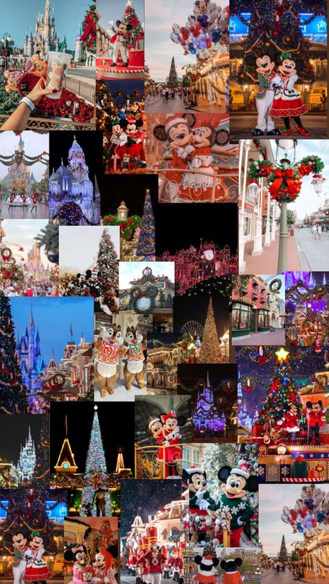 Have you been to Disney during Christmas??? Disneyland Christmas Wallpaper, Disneyland Christmas, Christmas Aesthetic Wallpaper, Disney Christmas, Christmas Aesthetic, Christmas Wallpaper, Disneyland, Aesthetic Wallpapers, Disney