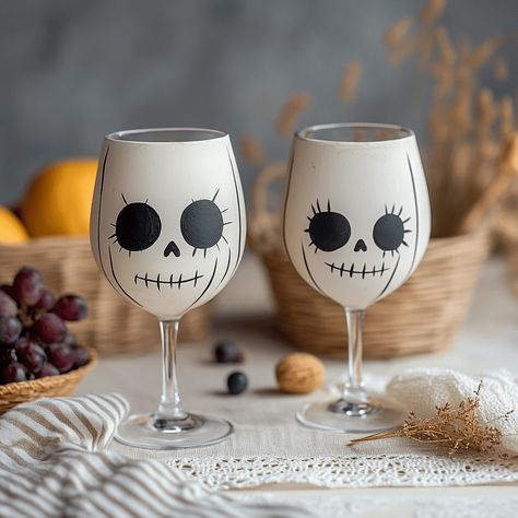 Fall Wine Glass Painting Ideas - Posh|Chic|Cool Fall Painted Wine Glasses Diy, Halloween Wine Glasses Diy Painted, Fall Wine Glass Painting Ideas, Halloween Glass Painting, Fall Wine Glass Painting, Diy Wine Glass Painting, Halloween Wine Glasses Diy, Wine Glass Painting Ideas Easy, Wine Glass Painting Ideas