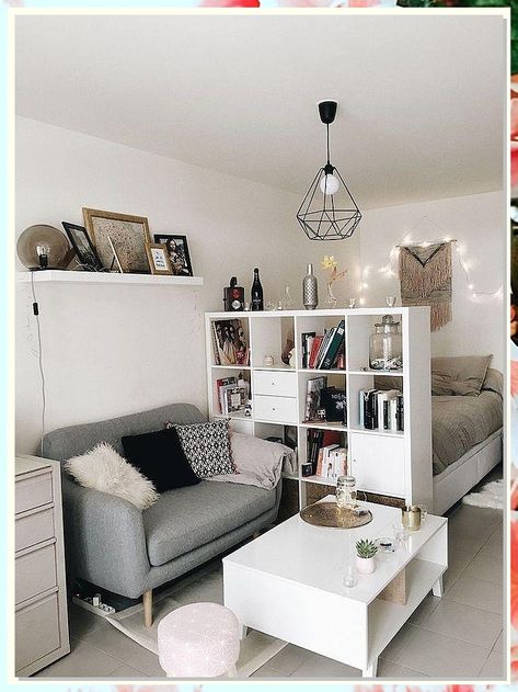 Looking to transform your apartment? Check out these trendy aesthetic ideas to elevate your space! From minimalist decor to cozy vibes, these tips will help you create the perfect apartment aesthetic. Whether you're into modern or boho styles, there's something here for everyone. Start decorating now and make your apartment a stylish sanctuary! Reka Bentuk Bilik Tidur, Apartemen Studio, Apartment Bedrooms, Small Studio Apartment Decorating, One Room Apartment, Small Apartment Bedrooms, Studio Apartment Living, Studio Apartment Divider, Small Apartment Interior