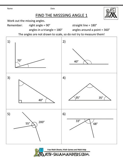 printable-geometry-worksheets-find-the-missing-angle-1.gif 790×1,022 pixels Angles Worksheet Grade 6, Year 8 Maths Worksheets, Quadrilaterals Worksheet, 8th Grade Math Worksheets, Maths Learning, 7th Grade Math Worksheets, Triangle Math, Angles Math, Maths Worksheet