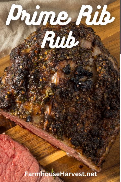 Prim Rib Roast, Prime Rib Roast Rub, Prime Rib Roast Recipe Bone In, Prime Rib Roast Recipe Ovens, Prime Rib Rub Recipe, Easy Prime Rib, Best Prime Rib Recipe, Prime Rib Seasoning, Smoked Prime Rib Roast