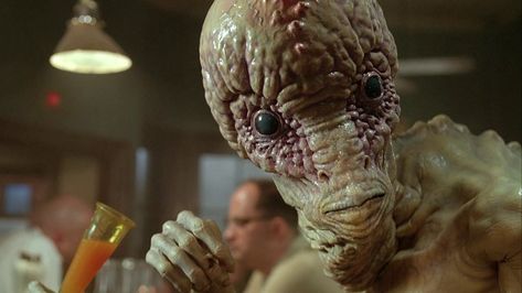 Naked Lunch (1991) Surrealist Movies, Naked Lunch, Peter Weller, William S Burroughs, David Cronenberg, Monster Makeup, Horror Stuff, Aliens And Ufos, Fantasy Films