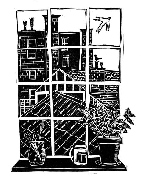 108 Likes, 2 Comments - Victoria Willmott (@victoriawillmott) on Instagram: “Edition coming out soon of this print. Get in touch if interested in owning one.  Open View…” Linoprint Ideas, Climbing Trellis, Diy Terrarium Kit, Relief Printmaking, Linocut Printmaking, Lino Cut, Royal Society, Linocut Art, Terrariums Kits