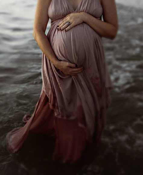 Lake Maternity Pictures Water, Maternity Photo Lake, Maternity Photography Poses Water, Beach Sunset Maternity Photoshoot, Maternity Pictures At Lake, Maternity Photography By Lake, Beach Maternity Photos Dress, Maternity Water Photoshoot, Maternity Photos By Lake