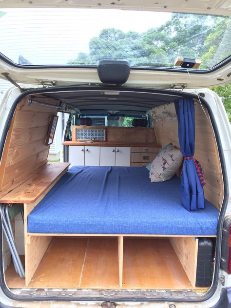 Mitsubishi L300 Campervan, Transit Van Conversion Layout, Van Life Diy Cheap, Simple Van Build, Simple Camper Van, Simple Van Conversion, Delica Van, Van Layout, Ford Transit Connect Camper