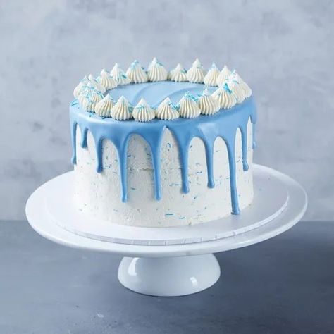 Blue Drip Cake, Baby Blocks Cake, Chocolate Cake Decorated, Birthday Drip Cake, Blue Velvet Cakes, Blue Drip, Birthday Cake For Husband, Cake For Husband, Mini Torte