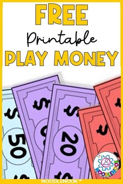 Get a ton of great ideas for using play money in the classroom along with a FREE printable play money file. I love to print it in color (or on green paper) to help students with math activities using money. If you need some fun math center ideas for money skills, you need this!! Classroom Cash Printable, Classroom Money Template Free Printable, Free Printable Money For Kids, Printable Play Money Template Free, Money Bulletin Board, Paper Money Printable, Play Money Printable Free, Classroom Money System, Free Printable Play Money