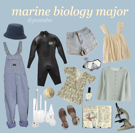 @pastaho on Instagram Science Major Outfits, Science Major Aesthetic Outfits, College Major Aesthetic, Biology Student Aesthetic Outfit, Biology Outfit Aesthetic, Biologist Aesthetic Outfit, Marine Biologist Career Day Outfit, Biology Major Outfit, Field Biologist Outfit