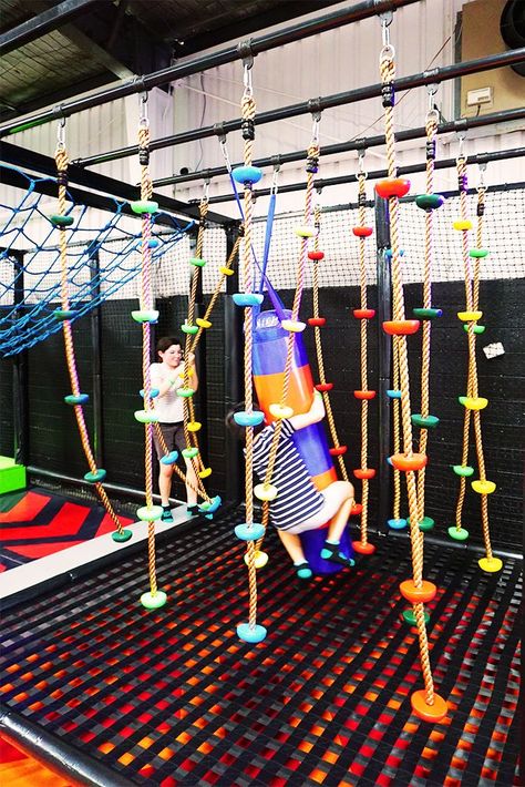 Ninja Playground For Kids, Trampoline Playground, Inside Playground, Kids Play Centre, Trampoline Room, Indoor Play Centre, Trampoline Parks, Kids Play Spaces, Kids Cafe