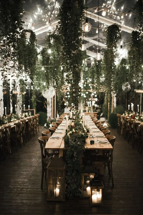 String Lights Outdoor Wedding, Rustic Country Wedding Decorations, Redwood Forest Wedding, Wedding Ceremony Ideas, Decoration Lights, Country Wedding Decorations, Flowers Decoration, Wedding Winter, Belek