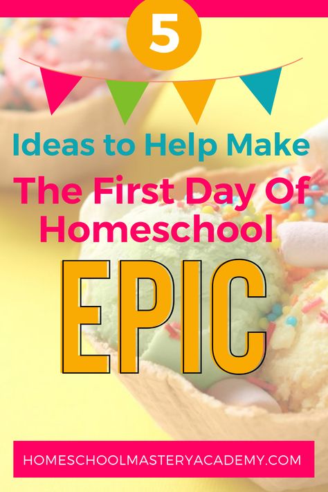 Why not create a back to homeschool tradition? Here are 5 ideas that will help you make the first day of homeschool epic for your kids! PLUS grab some FREE back-to-homeschool signs. #homeschool #firstdayofhomeschool #firstdayofhomeschoolsigns #homeschooling #backtohomeschool First Day Of Homeschool Interview, Homeschool Signs Decor, Homeschool 1st Day Of School Ideas, 1st Day Of Homeschool Ideas, First Day Of Homeschool Traditions, Homeschool First Day Of School Ideas, 1st Day Of Homeschool, First Day Of Homeschool Ideas, First Day Of Homeschool