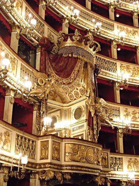 A Night At The Opera, Castle Aesthetic, San Carlo, Royal Aesthetic, Gold Aesthetic, Baroque Architecture, Beautiful Architecture, Beautiful Buildings, Amazing Architecture