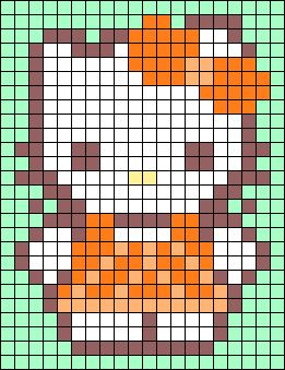 Alpha pattern #156000 | BraceletBook Hello Kitty Fruit, Pixel Art Pattern, Bead Pattern, Alpha Pattern, Alpha Patterns, Perler Bead Patterns, Perler Bead, Friendship Bracelet Patterns, Perler Beads