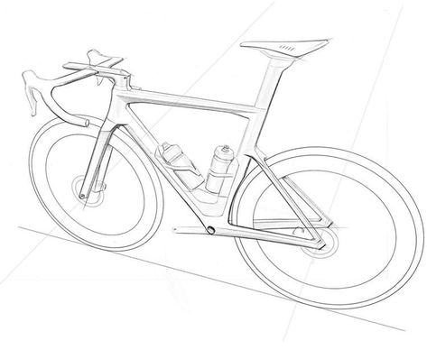 Fixie Bike Drawing, Road Bike Drawing, Bike Drawing Reference, Bicycle Design Sketch, Cycle Sketch, Bicycle Drawing Sketches, Bike Design Sketch, Bike Drawing Sketches, Pixie Bike