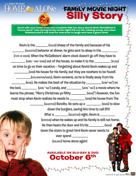 Home Alone: Ultimate Collector's Edition + Free Home Alone Activity Printables Home Alone Kid, Movie Night Printables, Movie Worksheet, Christmas Classroom Treats, Watch Home Alone, Home Alone Movie, Christmas Quiz, Home Alone Christmas, Christmas Movie Night