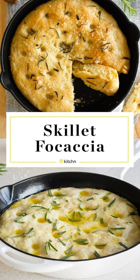 Italian Breads, Rosemary Focaccia, Focaccia Bread Recipe, Pembuat Roti, Pizza Maker, Iron Skillet Recipes, Focaccia Recipe, Dutch Oven Recipes, Cast Iron Recipes