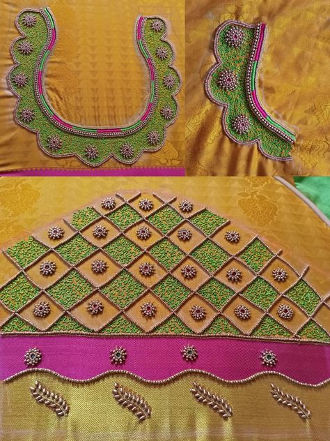 Kodi Design Aari Work Blouse, Pot Neck Aari Work Blouse, Kodi Pattern Aari Work, Pallakku Aari Work Blouse, Kodi Model Aari Blouse, Blouse Designs, Design