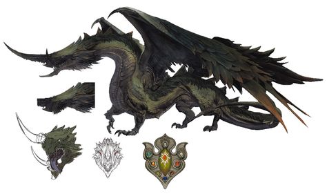 Vrtra Art - Final Fantasy XIV: Endwalker Art Gallery Wyvern Concept Art, Species Ideas, Travis Charest, Art Final, Creature Artwork, Game Concept Art, Dinosaur Art, Fantasy Creatures Art, Dragon Artwork