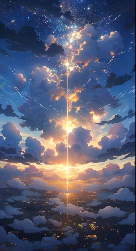 Anime Sky Background Aesthetic, Anime Clouds Aesthetic, Anime Sky Background, Anime Sky Aesthetic, Anime Cloud Wallpaper, Sky Aesthetic Anime, Sky Anime Wallpaper, Anime Clouds Sky, Anime Backgrounds Landscape