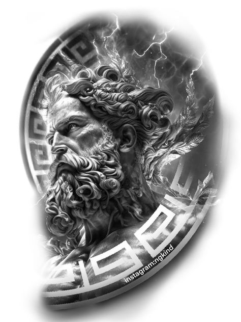 Zeus Chest Tattoo Men, Greek Warrior Tattoo Sleeve, Zeus Tattoo Chest, Greek Mythology Chest Tattoo Men, Greek Mythology Tattoos Chest, Greek Mythology Chest Tattoo, Greek Chest Tattoo, Greek Gods Tattoo Design, Greek Back Tattoo