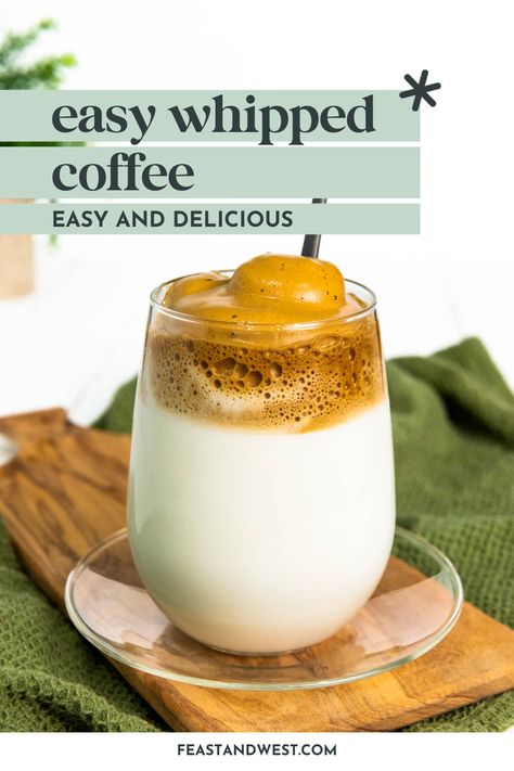 Also known as Dalgona Coffee, this whipped coffee drink has origins all over the world. It's a tasty way to enjoy your morning cup of coffee. Coffee With Whipped Cream, Cinnamon Simple Syrup, Homemade Irish Cream, French Vanilla Creamer, Coffee Milkshake, Whipped Coffee, Coffee Treats, Creamy Coffee, Delicious Drink Recipes